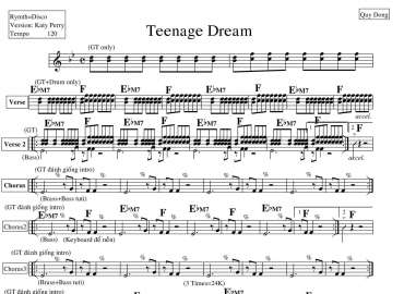 Teenage Dream sheet