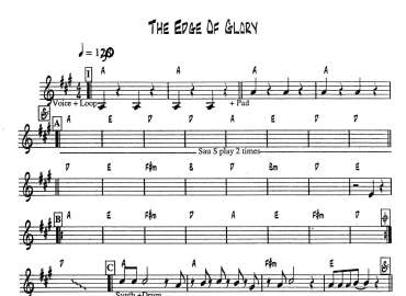 The Edge Of Glory sheet
