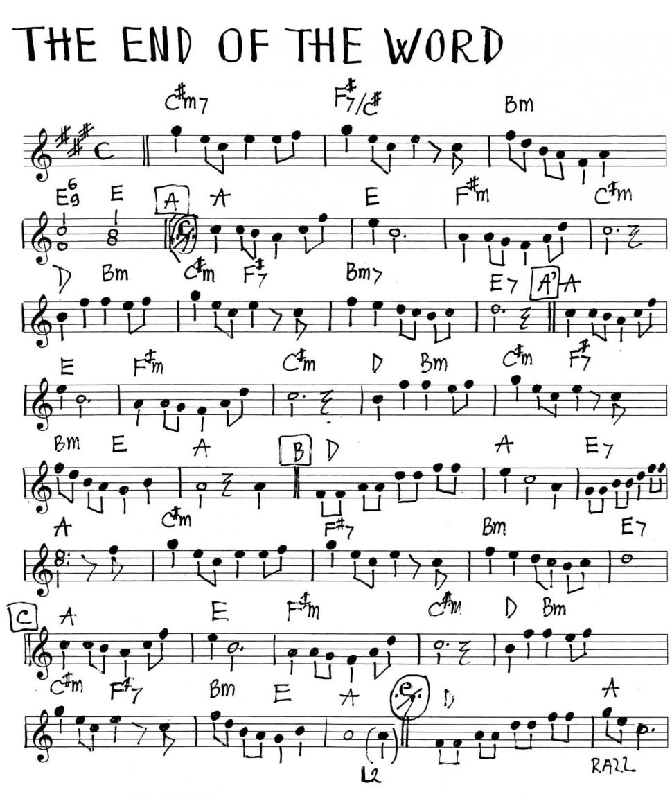 The End Of The Word sheet