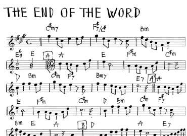 The End Of The Word sheet