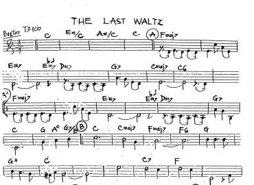 The Last Waltz sheet