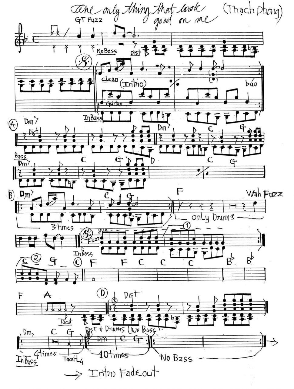 The Only Thing That Look Good On Me sheet