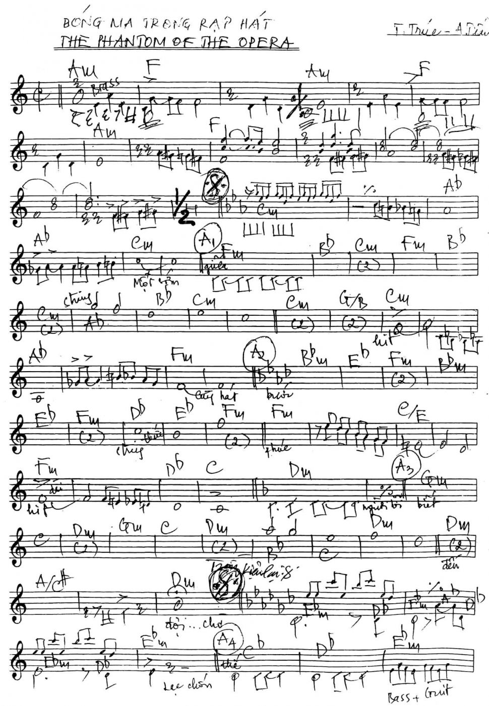 The Phantom Of The Opera sheet