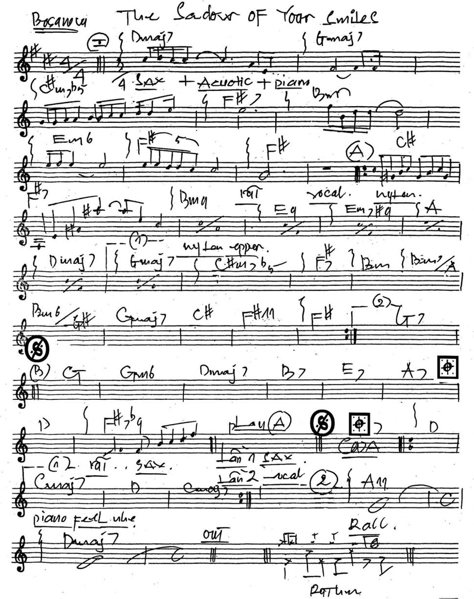 The Sadow Of Your Smiles sheet