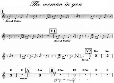 The Woman In You sheet
