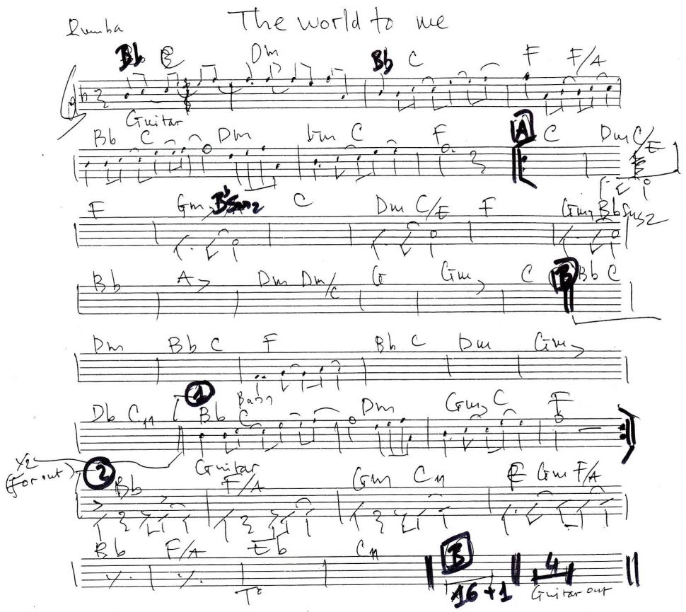 The World To Me sheet