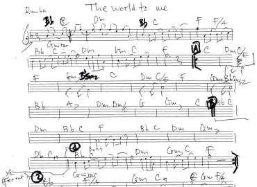 The World To Me sheet