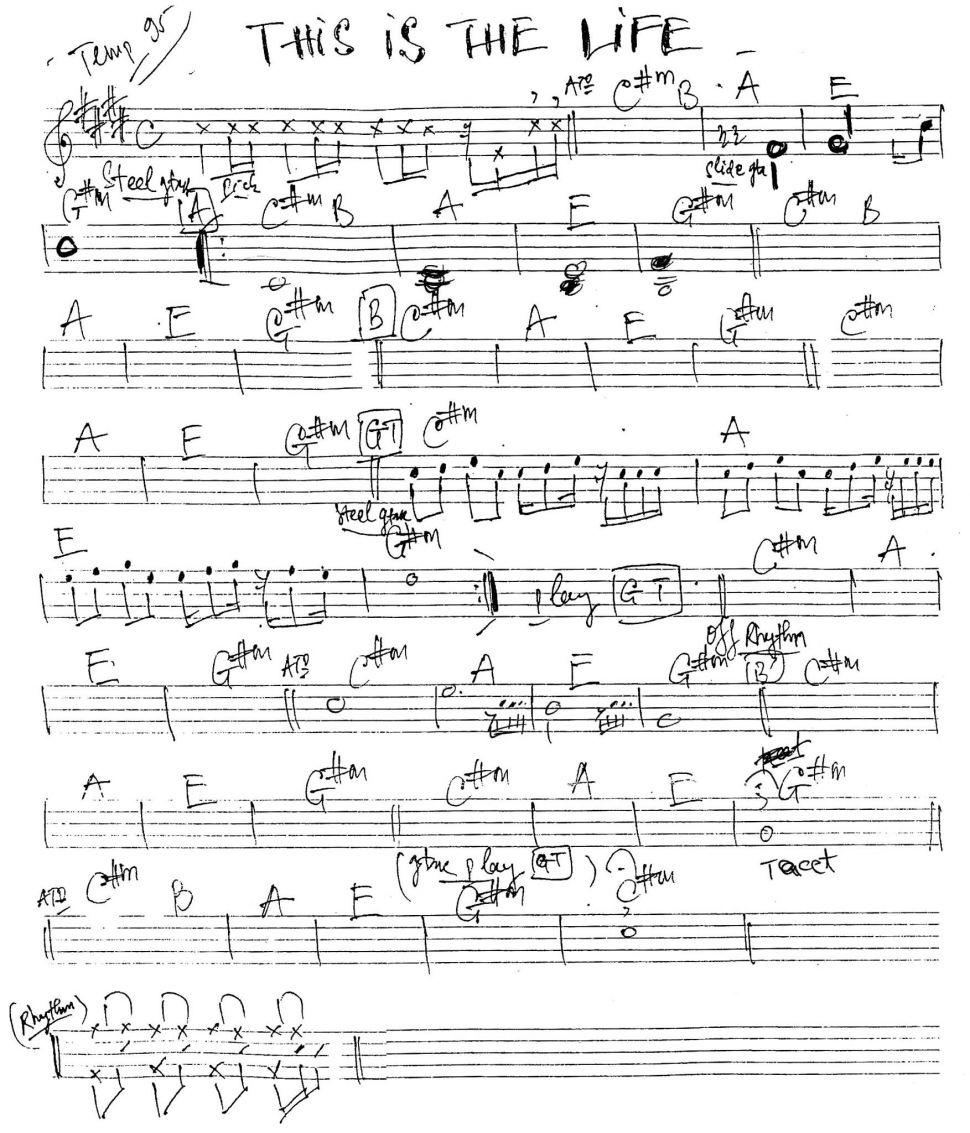 This Is The Life sheet