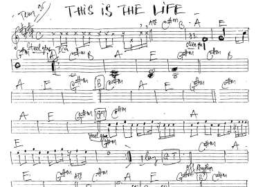 This Is The Life sheet