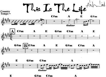 This Is The Life sheet