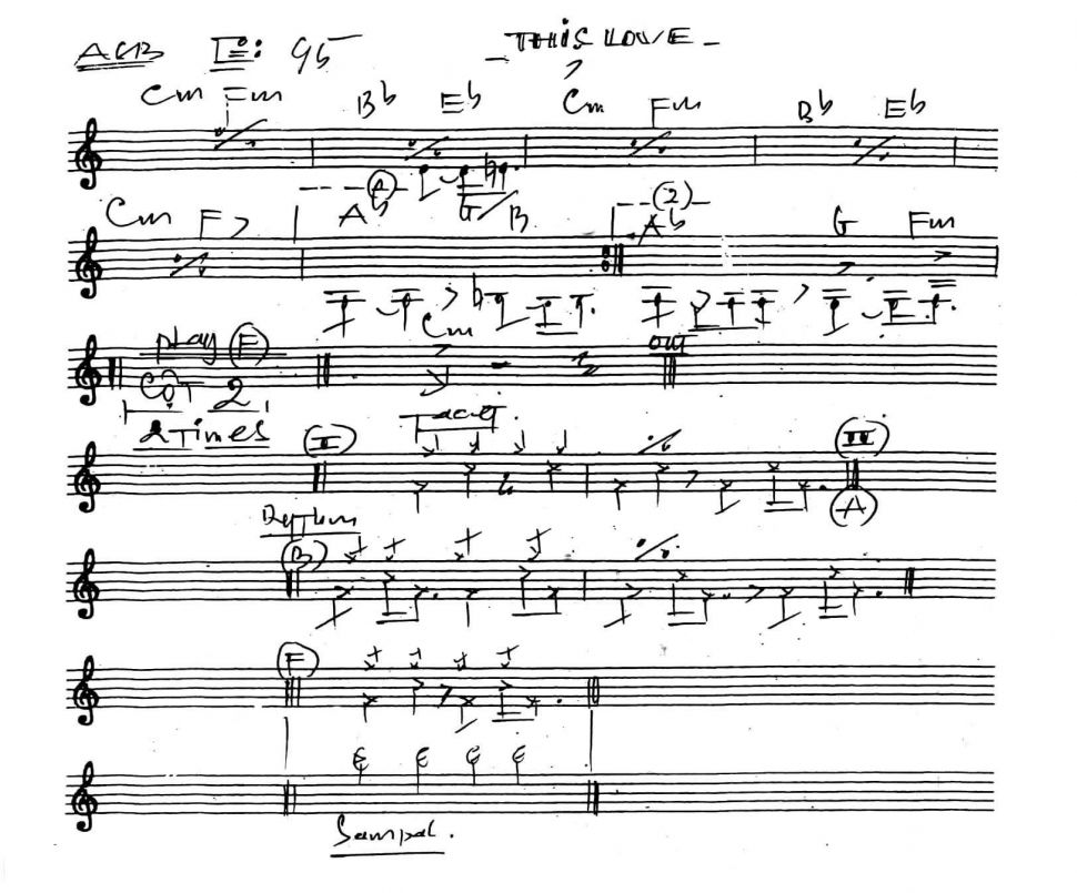 This Love sheet