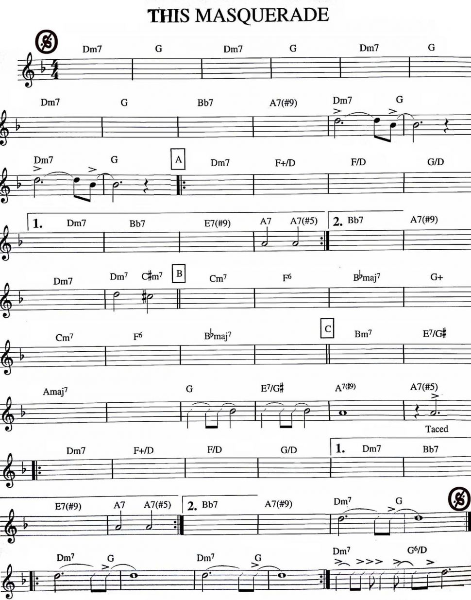 This Masquerade sheet