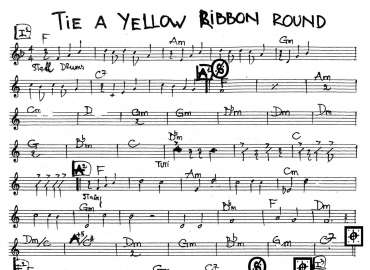 Tie A Yellow Ribbon Round sheet