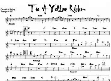 Tie A Yellow Ribbon sheet