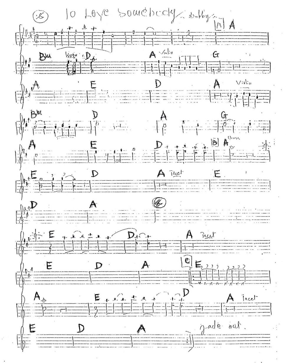 To Love Some Body sheet