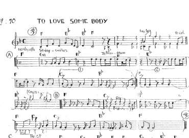 To Love Some Body sheet