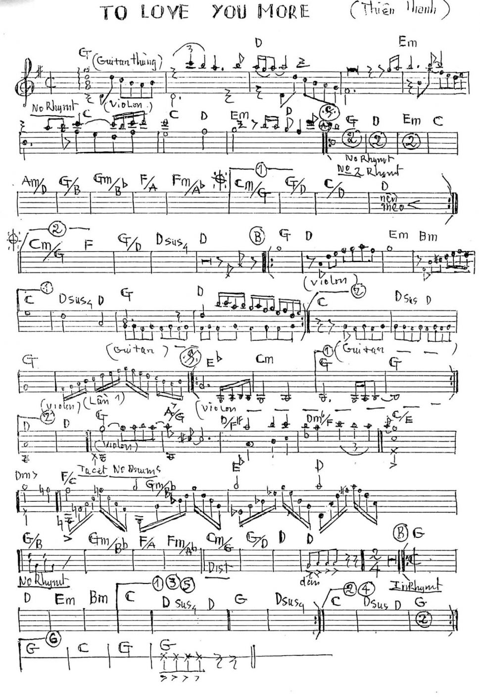 To Love You More sheet