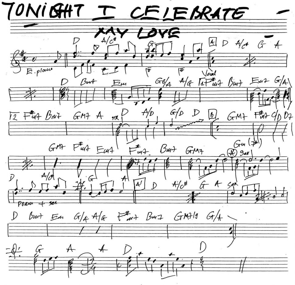 Tonight I Celebrate My Love sheet