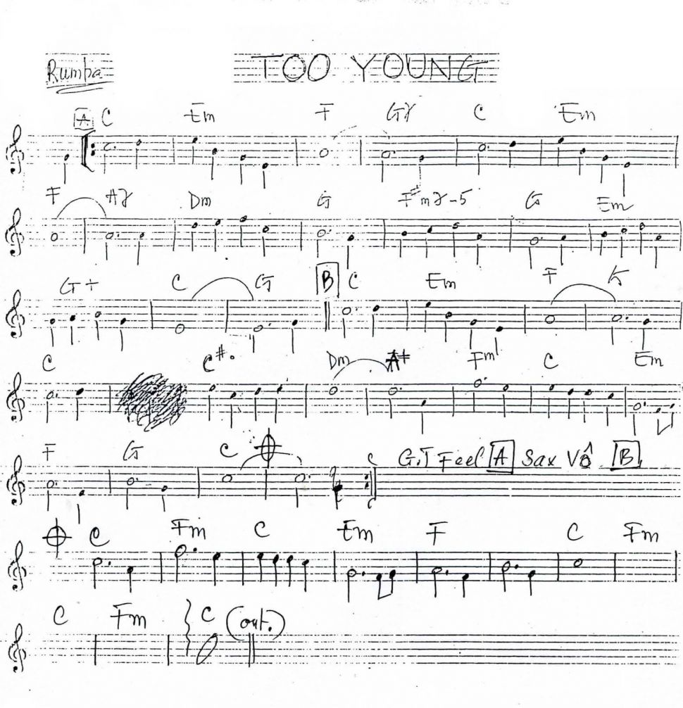 Too Young sheet