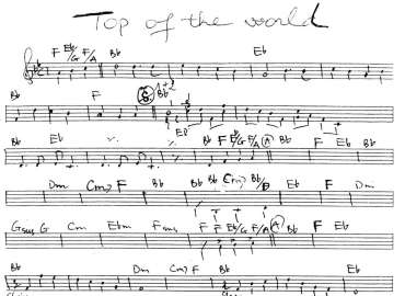 Top Of The World sheet