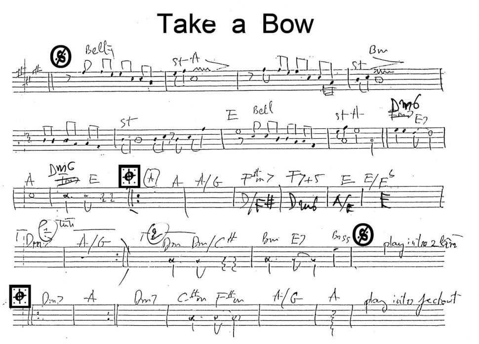 Take A Bow sheet