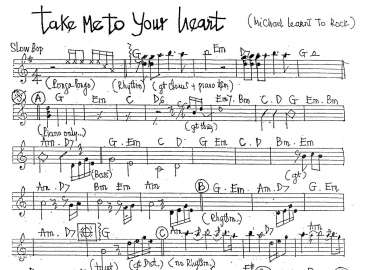 Take Me To Your Heart sheet