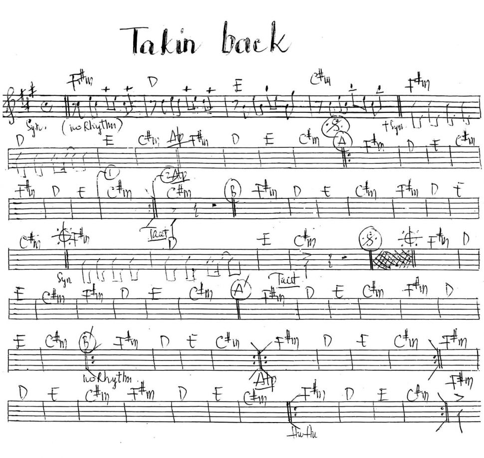 Takin Back sheet