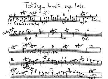 Taking Back My Love sheet