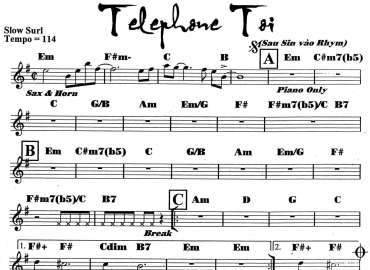 Telephone Tôi sheet