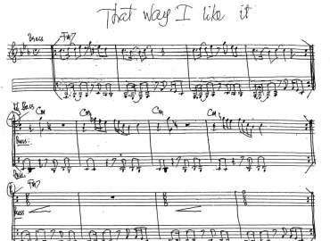 That Way I Like It sheet