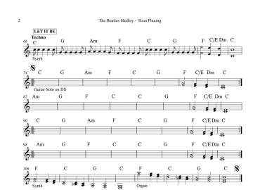 The Beatles Madley sheet