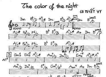 The Color Of The Night sheet
