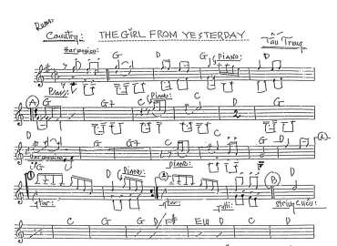 The Girl From Yesterday sheet