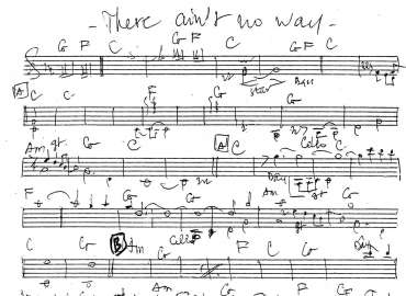 There Ain't No Way sheet