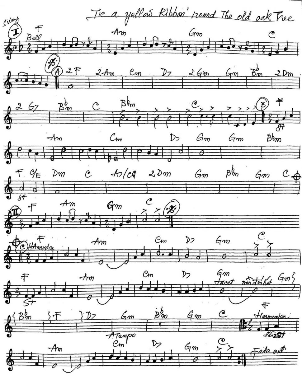 Tie A Yellow Ribbon Round The Old Oak Tree sheet