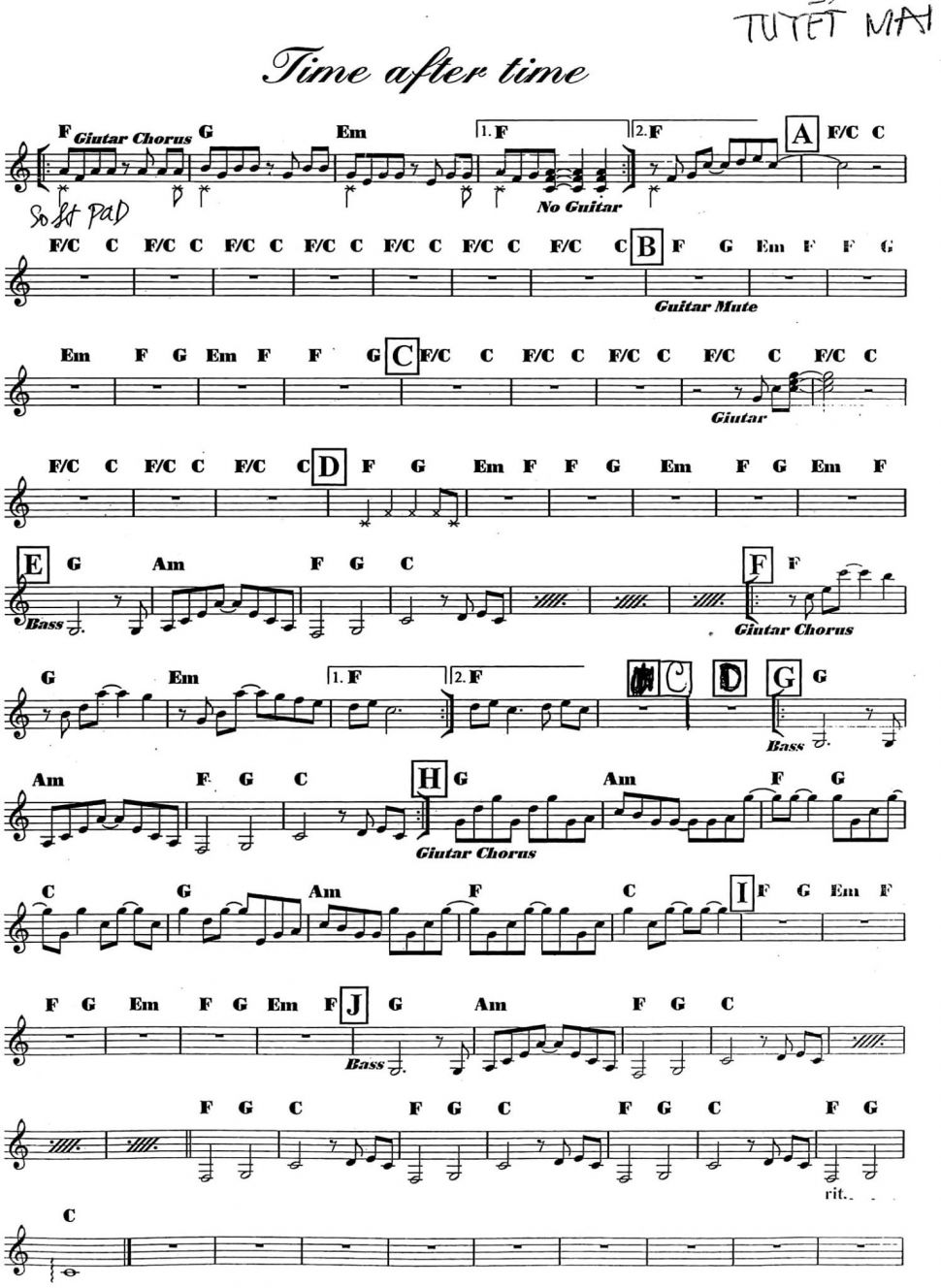 Time After Time sheet