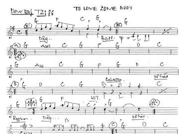 To Love Some Body sheet