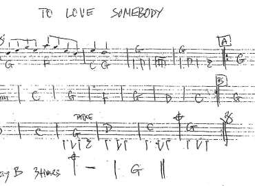 To Love Somebody sheet