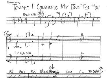Tonight I Celebrate My Love For You sheet