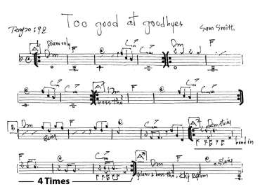 Too Good At Goodbye sheet