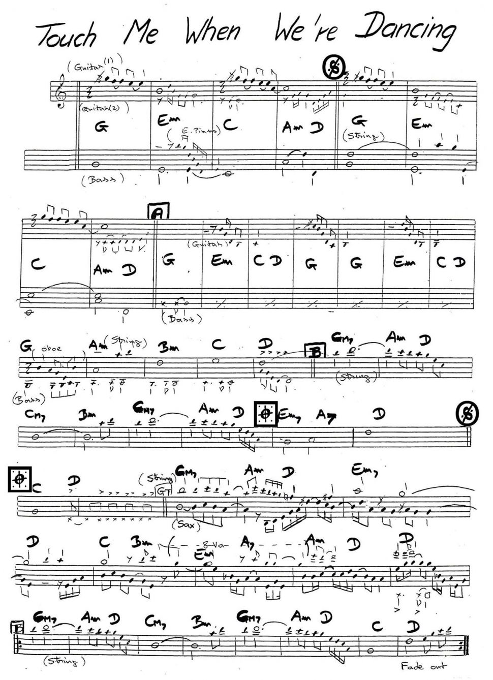 Touch Me When We're Dancing sheet