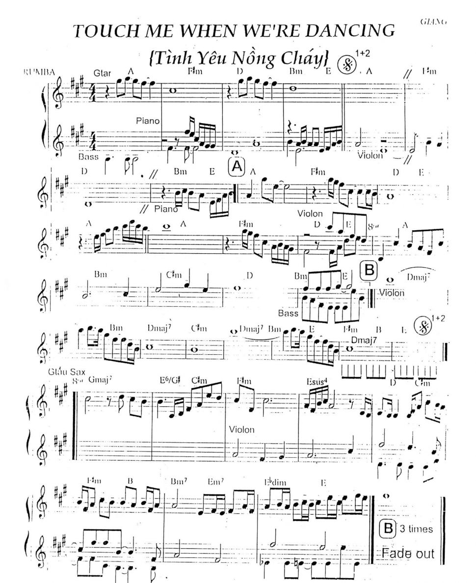 Touch We When We're Dancing sheet