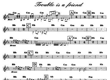 Trouble Is A Friend sheet