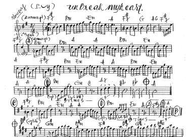 Unbreak myheart sheet