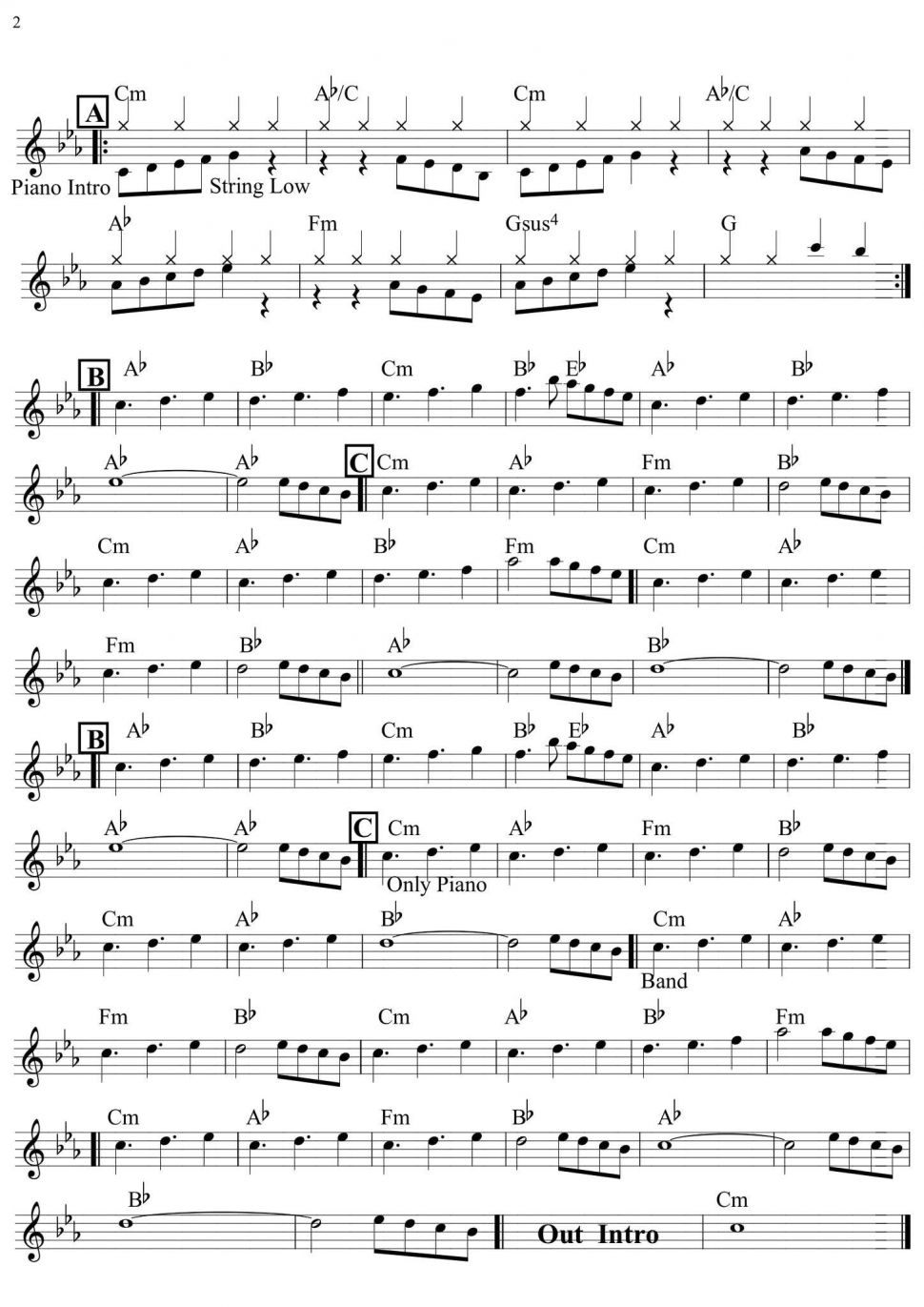 Unchained my heart sheet