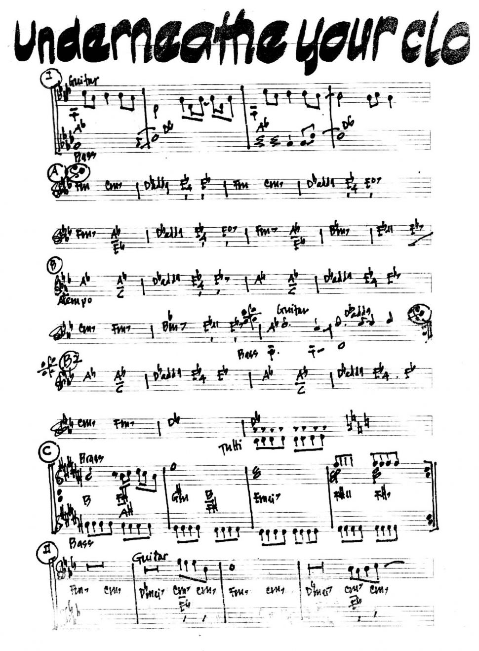 Undemeathe your clo sheet