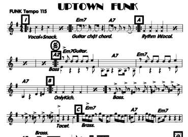 Uptown funk sheet