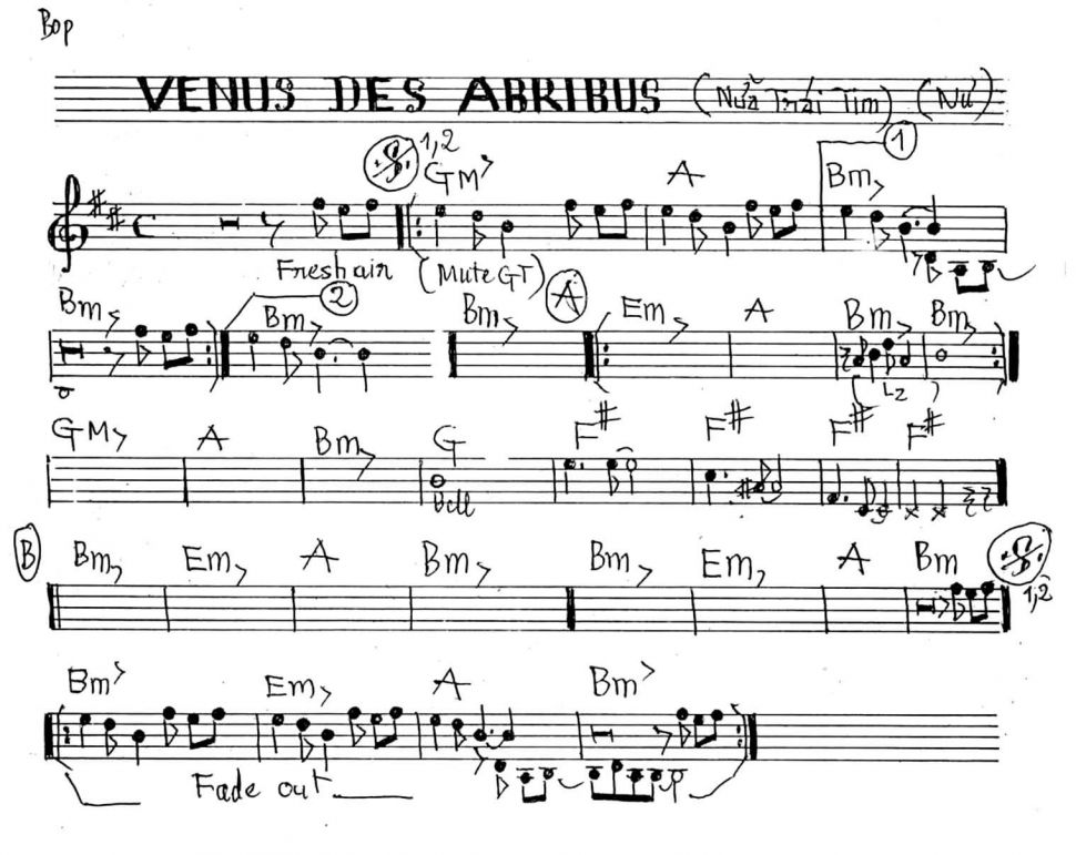 Venus des abribus sheet