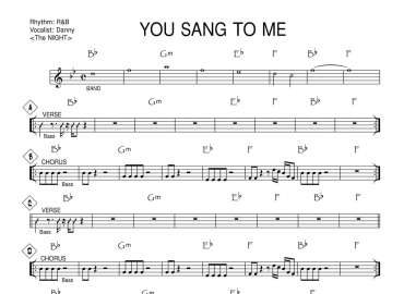 You sang to me sheet