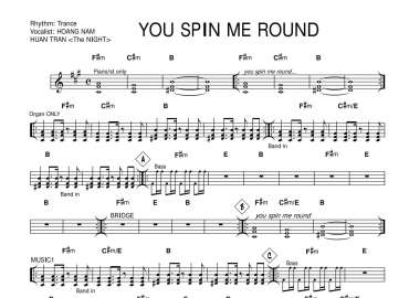 You spin me round sheet